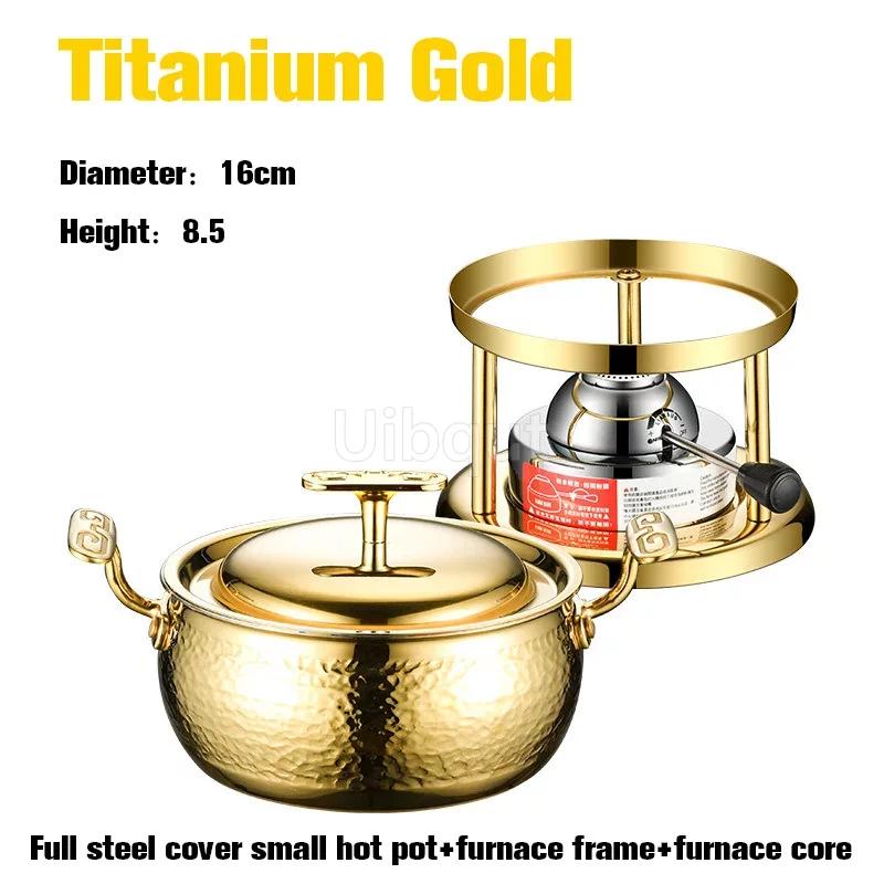 Commercial Inflatable Hotpot Special Pot for Induction Cooker Olla Thickened 304 Stainless Steel Single Person Small Hot Pot
