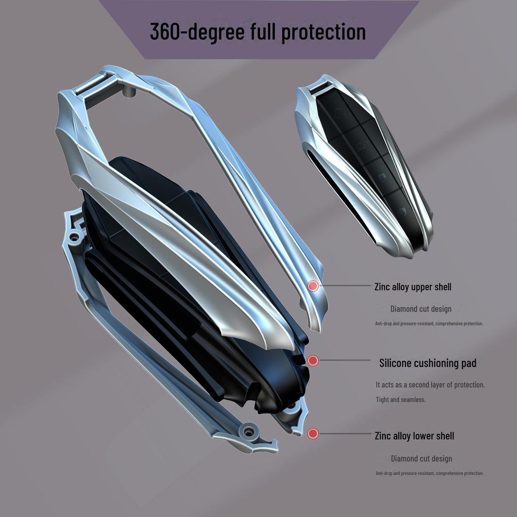 BYD Bilnøkkeldeksel for Dolphin, Song Plus, Han EV, Qin DMI, Yuan Pro, Tang DMP, Frigate 07, Seal OG-modeller.