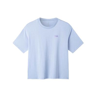 SS22 Printed Logo Round Neck T-Shirt Women Tops Blue 162227126-2