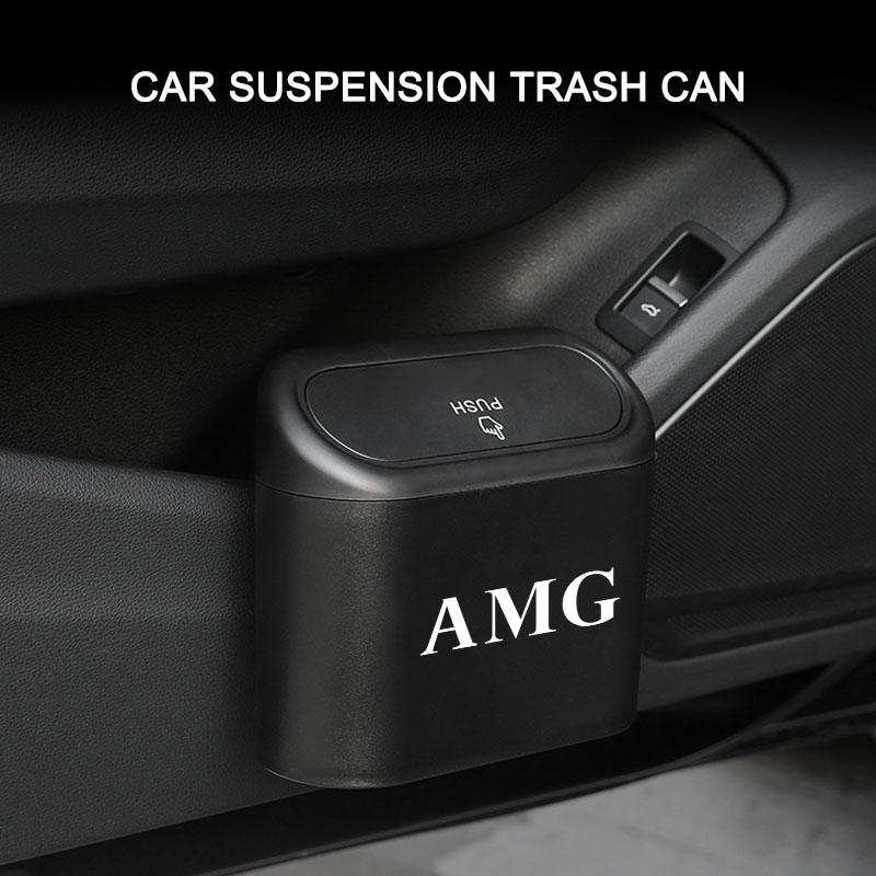 Car Trash Can Storage Box Vehicle Multifunctional Garbage Dust Case For Mercedes Benz AMG GLE GLS GLC CLA GLB ML C500 C200 C300 W204 W206 W205 W203