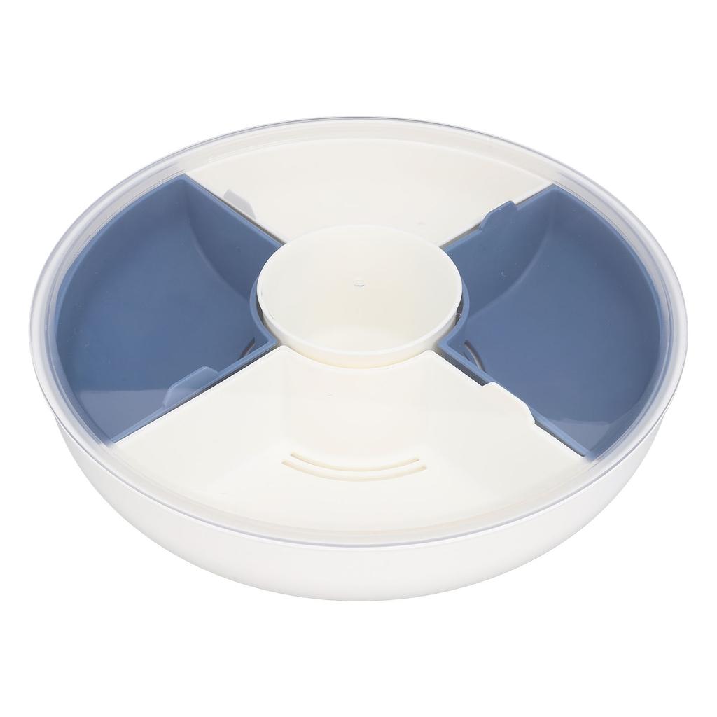 Veggie Tray with Lid Large Capacity Plastic Drainage Divided Snack Tray for Fruit Kitchen Type 2