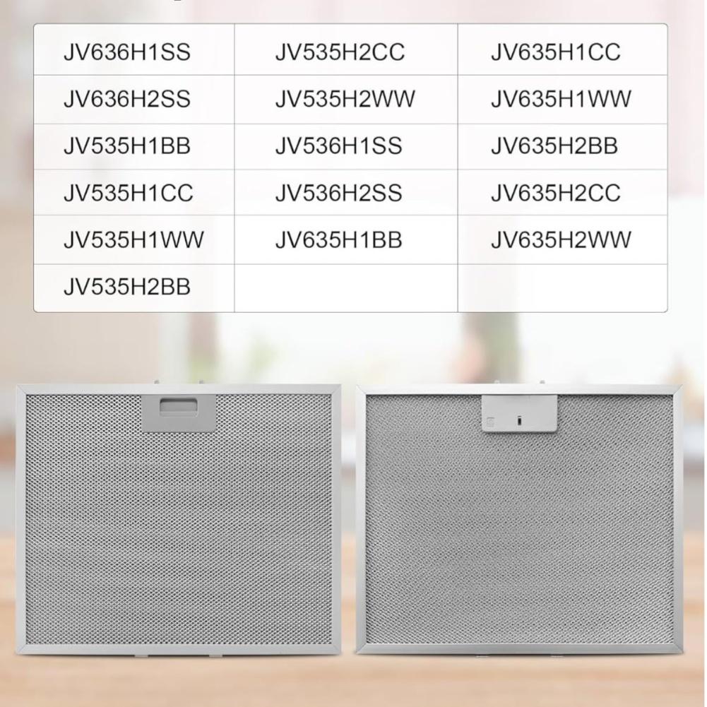 Range Hood Filter Screen WB02X11011 Compatible for JV636H1SS JV636H2SS JV536H1S Aluminum Alloy 369 x 295 Millimeters