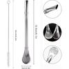 Bombilla Mate Yerba, 2 Pack Bombilla Yerba Mate Straw Filter, 2 In 1 Metal Straws Reble 304 Food-Grade Short Stainless Steel Straws Spoon Straw 6.2