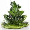 Figurine of Two Frogs On a Leaf 9.5x10.5x11