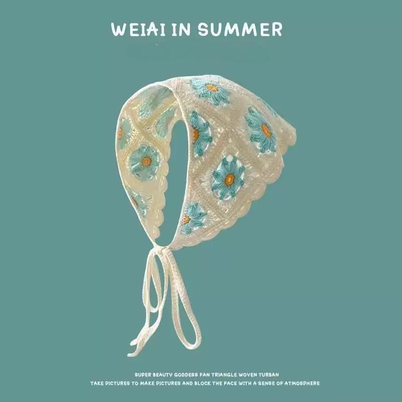 

Французская кружевная лента для волос, шарф, галстук для волос, треугольная повязка на голову, аксессуары для волос, модный стиль, аксессуары для высоких чувств, треугольный шарф