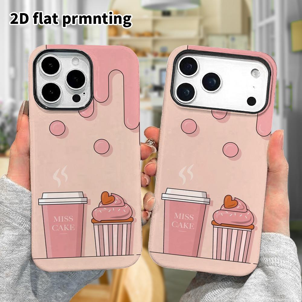 Phone Case: 2D Flat Samsung Galaxy A34 A35 M05 M06 S20 S22 S21 FE Plus 5G Protective Case, Cake, Coffee, Desserts, Perfect Christmas and Halloween Hol