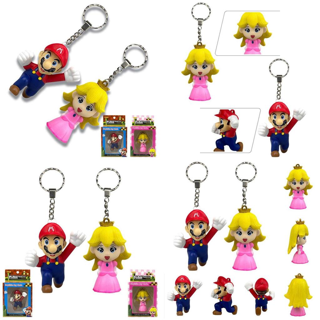Portachiavi Ciondolo Principessa Peach Carino con Personaggio di Super Mario Per Collezionisti