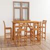 Day and Night - Day and Night Garden Bar Table and Chairs 7 Pcs Solid Acacia Wood