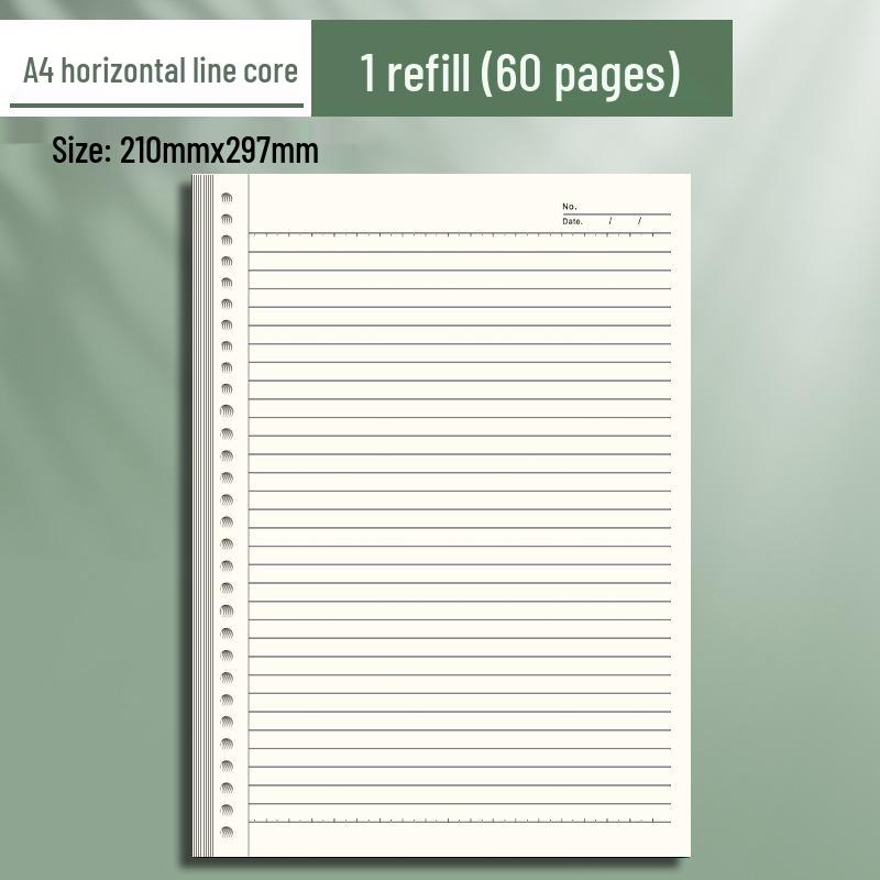 A4 Soft Cover Loose-Leaf Binder, B5 Ring Clip, Coil Binding, Hole-Punched, Notebook Shell (Ring Clips Sold Separately)