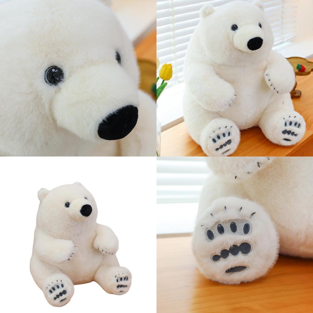 Charming Arctic Bear Plush Toy Cute Stuffed Animal For Kids Cozy Decorative Cushion