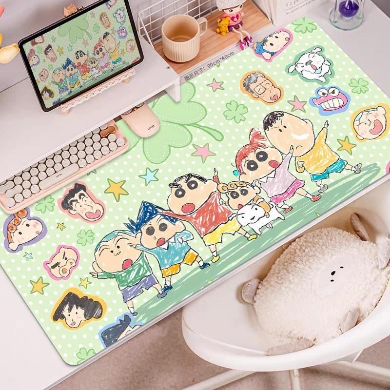Nieuwe Leuke Crayon Shinchan Antislip Leer Muismat Extra Grote Bureau Mat Leuke Kantoor Toetsenbord Mat Schrijftafel Mat voor Meisjes
