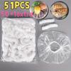 51Pcs Reusable Elastic Food Covers - Durable, Food-Grade Plastic Material, Tear-Resistant And Stretchable, Dustproof And Leak-Proof To Keep Food