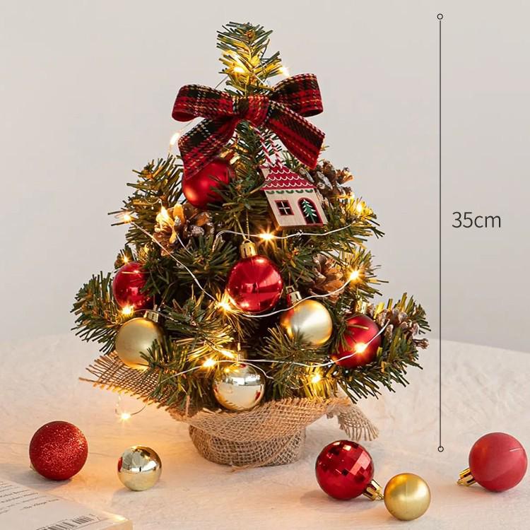 PE Mixed Christmas Tree DIY Decorations Set: Small Desktop Ornaments
