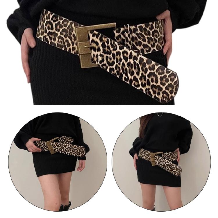 Youth Fashion Belt Elegant Leopards Belt Trendy Animal Print Soft Waistband for Lasting Use Fashionable Attires