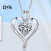Heart Necklace Cubic Zirconia Love Heart Pendant Necklace Birthday Valentine's Day Mother's Day Jewelry Gift for Women