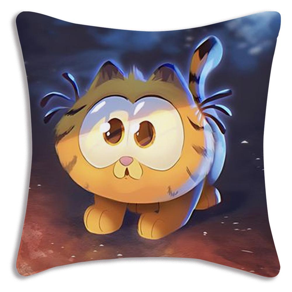 Cute Cartoon Garfields Pillow Covers Cartoon Sofa Decorative Home Double-sided Printing Short Plush Cute Cushion Cover