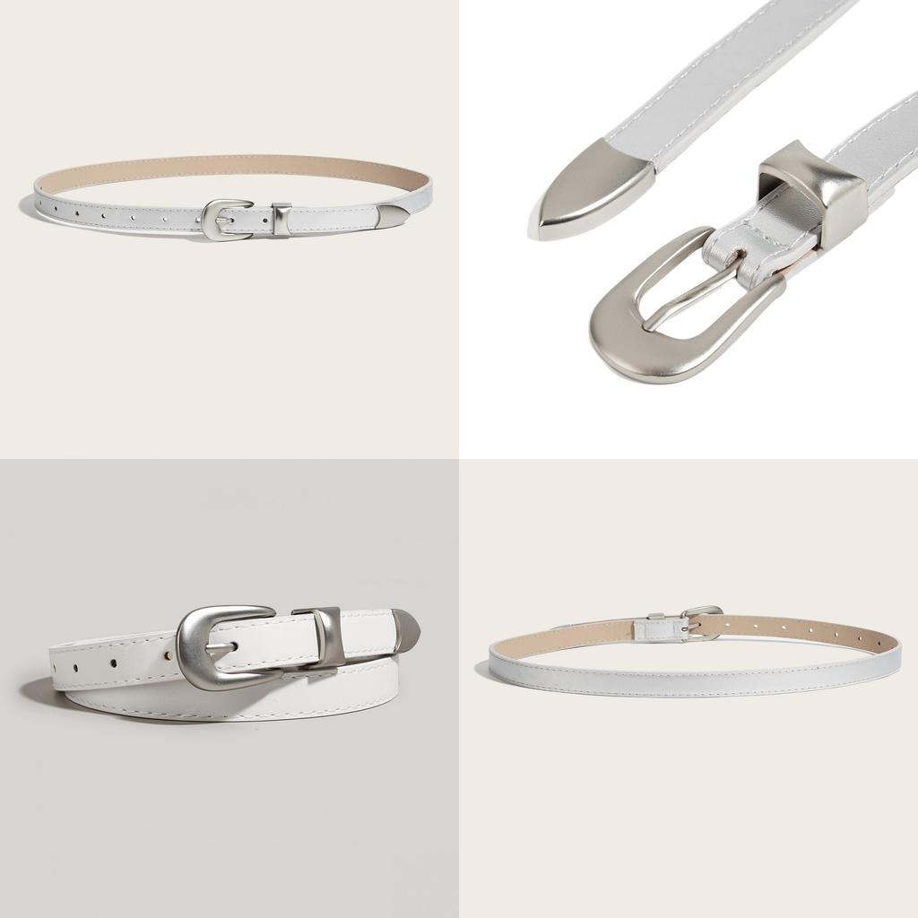 Vintage Small Waist Belt For Women With Alloy Buckle For Casual Denim Styling