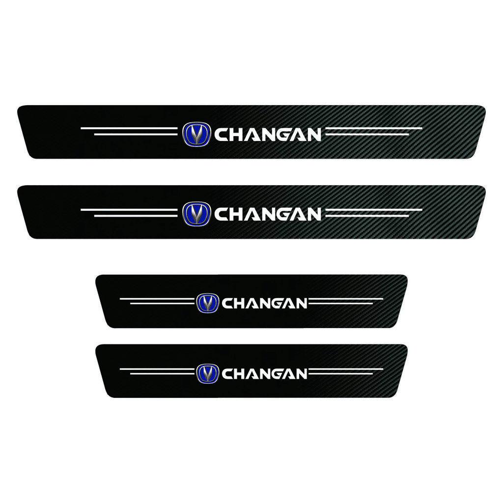 High-quality Carbon Fiber Car Door Sill Protector Sticker For Changan CS75 CS55 CS15 CS35 EADO CX70 CS85 UNI-T UNI-K CS95 Alsvin