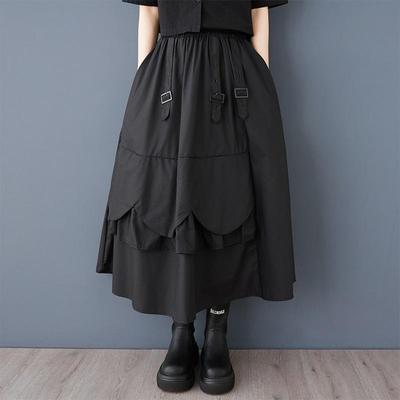 Plus Size High Waist Vintage Spring Summer Casual Loose Long for Woman Skirts Womens Skirt