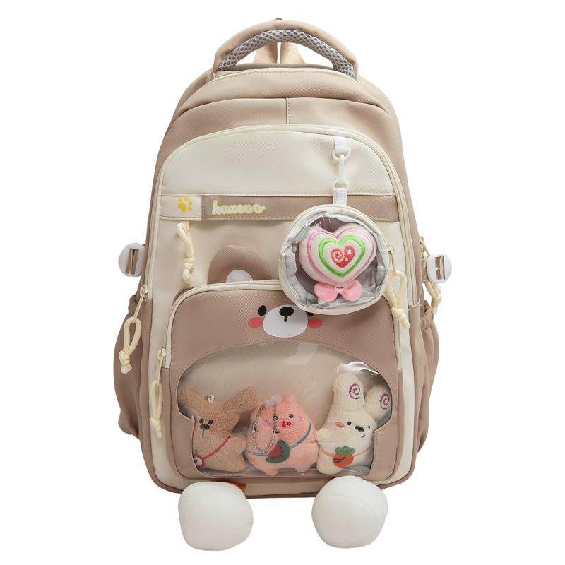 Schoolbag: Schoolbag, new Korean style pain bag for girls, INS style single shoulder bag, Japanese versatile backpack for middle and high school