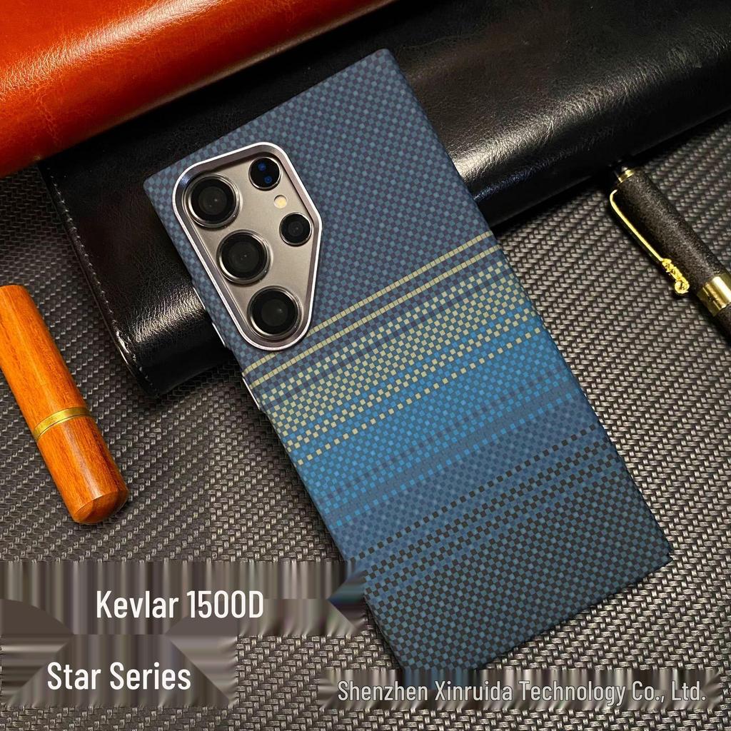 "Samsung S24Ultra/S23Ultra Carbon Fiber Pattern Magnetic Kevlar Protective Case"