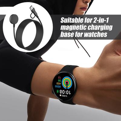 2-in-1 Magnetische Ladestation Für Watch 7/7 Ultra Uhren Doppelte Schnittstellen USB A/USB C Tragbares Ladedock