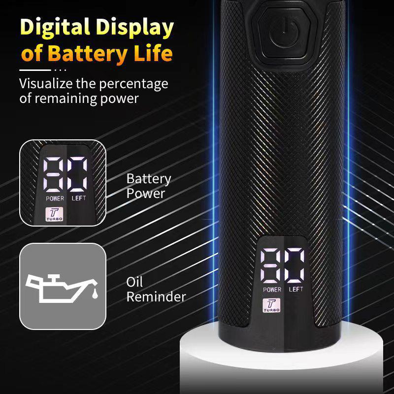 LCD Electric Hair Clipper and Shaver: Self-Cut Razor with Oil Head Carving Feature