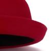ZHENYUEQI Parent-Child Imitation Wool Felt British Round Top Hat