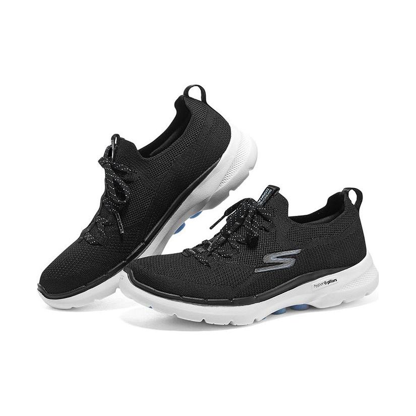 Skechers Go Walk 6 Jednoduché Pevné Odolné Nízké Ležérní Boty Dámské Tenisky Černé 124620-BKLB
