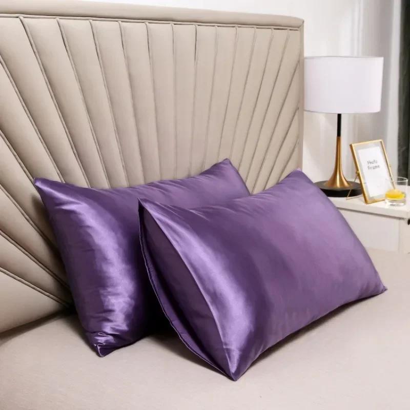 1 Pair 100% Silk Pillowcase Pillow Cover Silky Satin Hair Beauty Pillowcase Comfortable Pillow Case Home Decor Pillow Covers