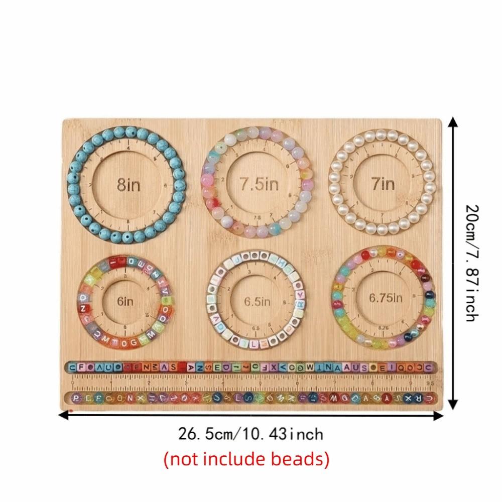 Pad per misurare bracciali 6 misure Segni in misure imperiali Tappetino per la creazione di gioielli Tavola per perline Artigianato fai da te