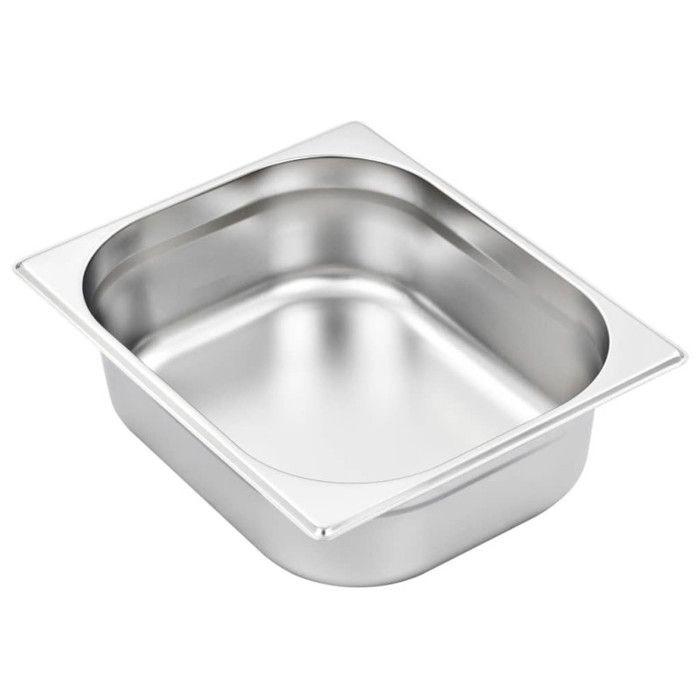 VidaXL Récipients Gastronorm 4 pcs GN 1/2 100 mm Acier inoxydable