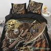 Set Biancheria da Letto Teschio Cappello Nero Misura Queen Set Copripiumino Halloween Stile Moderno Set Biancheria da Letto Camera da Letto Copripiumino Federe