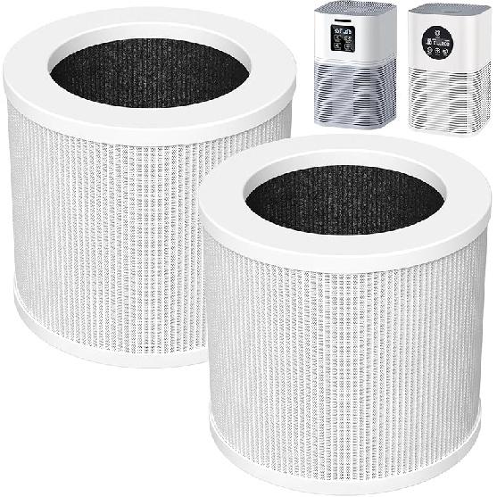 2 Pack A1 Replacement Filter Compatible with VEWIOR Air Purifier Hqsc-50, Hqkj-80, Ameifu Ap01w, Koios Hqkj-50, H13 True Hepa Filter for Vewior A1w