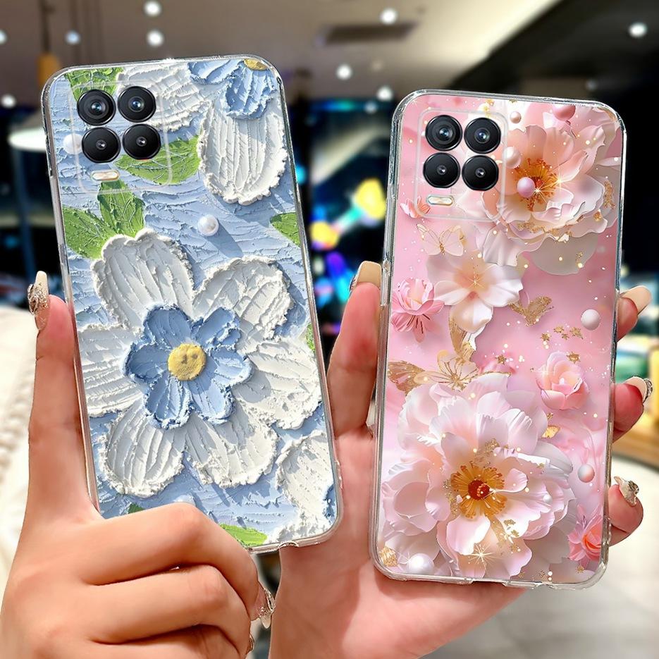 For Realme 8 4G Case Realme8 Pro RMX3081 Popular Fashion Painted Cover Soft Slim Phone Case For Realme 8 Pro Realme8 8i 4G Shell