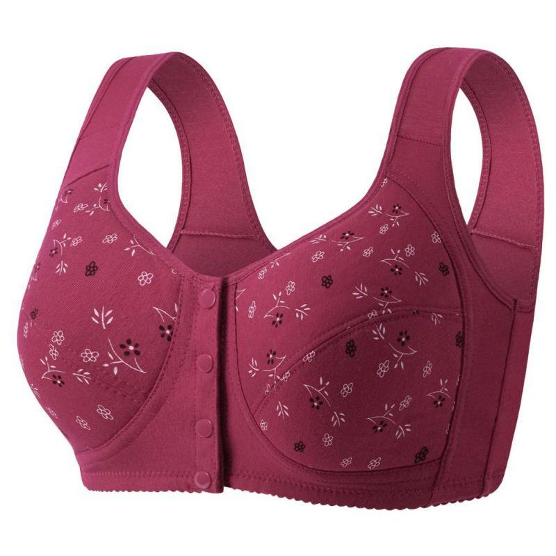 Damski Biustonosz Duży Rozmiar Zapinany z Przodu Biustonosz na Szerokim Ramiączku