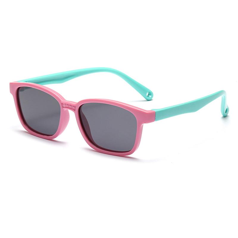 New Retro Frame Eye Protection And Sunshade Outdoor Uv Silicone Polarized Children's Sunglasses 2101