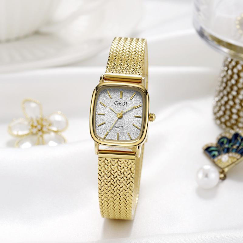 Mittelalterliche Exquisite Damenarmbanduhr Nische High-End-Gefühl Spark-Textur Uhr Leichter Luxus Hoher Wert Wasserdichte Uhr