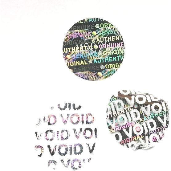 0.59 in High Security Tamper Evident Seal Warranty Void Original  Authentic Hologram Labels/Stickers w/Unique Sequential Serial Numbering Tamper