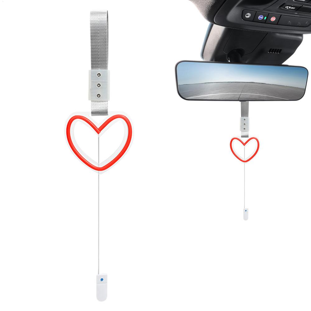 Car LED Ambient Light LED Heart Shaped Automotive Interior Ornament Rear Bumper Warning Ring For SUV RV Sedan Truck Auto Vehicle