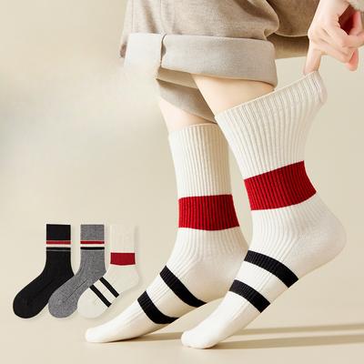 Women's Autumn and Winter Velvet and Thick Antibacterial Warm Wool Ring In The Tube Wool Socks