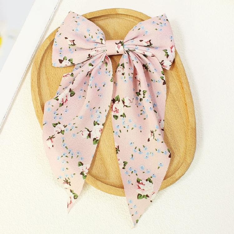 Stylish Floral Pattern Hair Barrettes Hair Clip Sweet Hairpin Barrette Bowknot Hair Clip Christmas for Women Girl