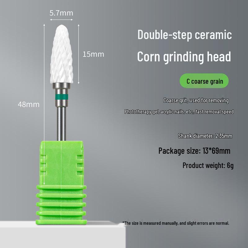 Ceramic Nail Grinding Head: Corn & Umbrella Types for Polish and Dead Skin Removal