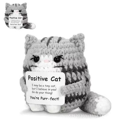 Carton Yarn Crochet Cat Doll Handmade Knitted Cute Handmade Knitted Doll Crochet Christmas Party Gifts Room Decor