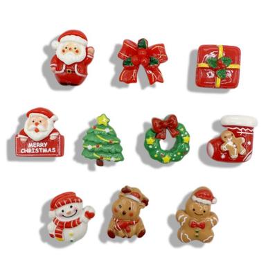 10pcs New Christmas Snowman Gift Figurine Resin Refrigerator Fridge Magnet Whiteboard Sticker Diy Decoration Kitchen Accessories