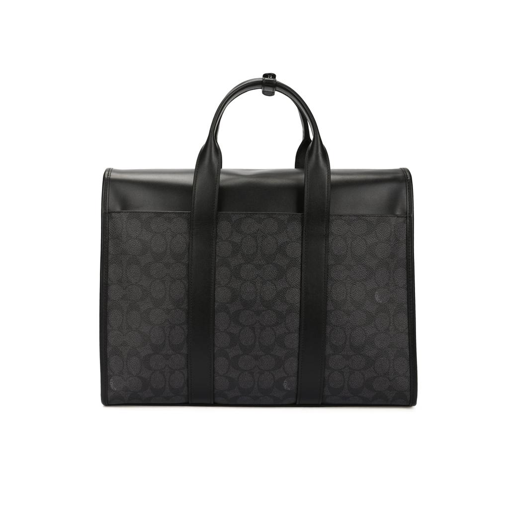 Coach Gotham Monogram Print Detachable Shoulder Strap Large Capacity Coated Canvas And Calfskin Tote Shopping Bag Men Tote Bags C5319-JIO1U