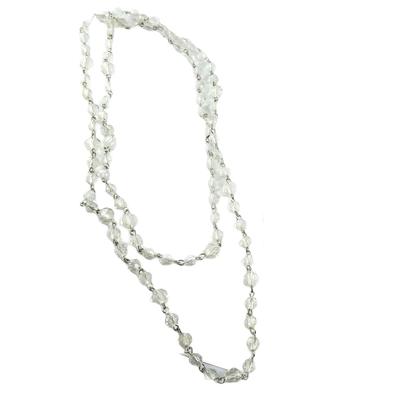 [R8003] - Designer-Sautoir 'Sissi' transparent - 120 cm- 6 mm
