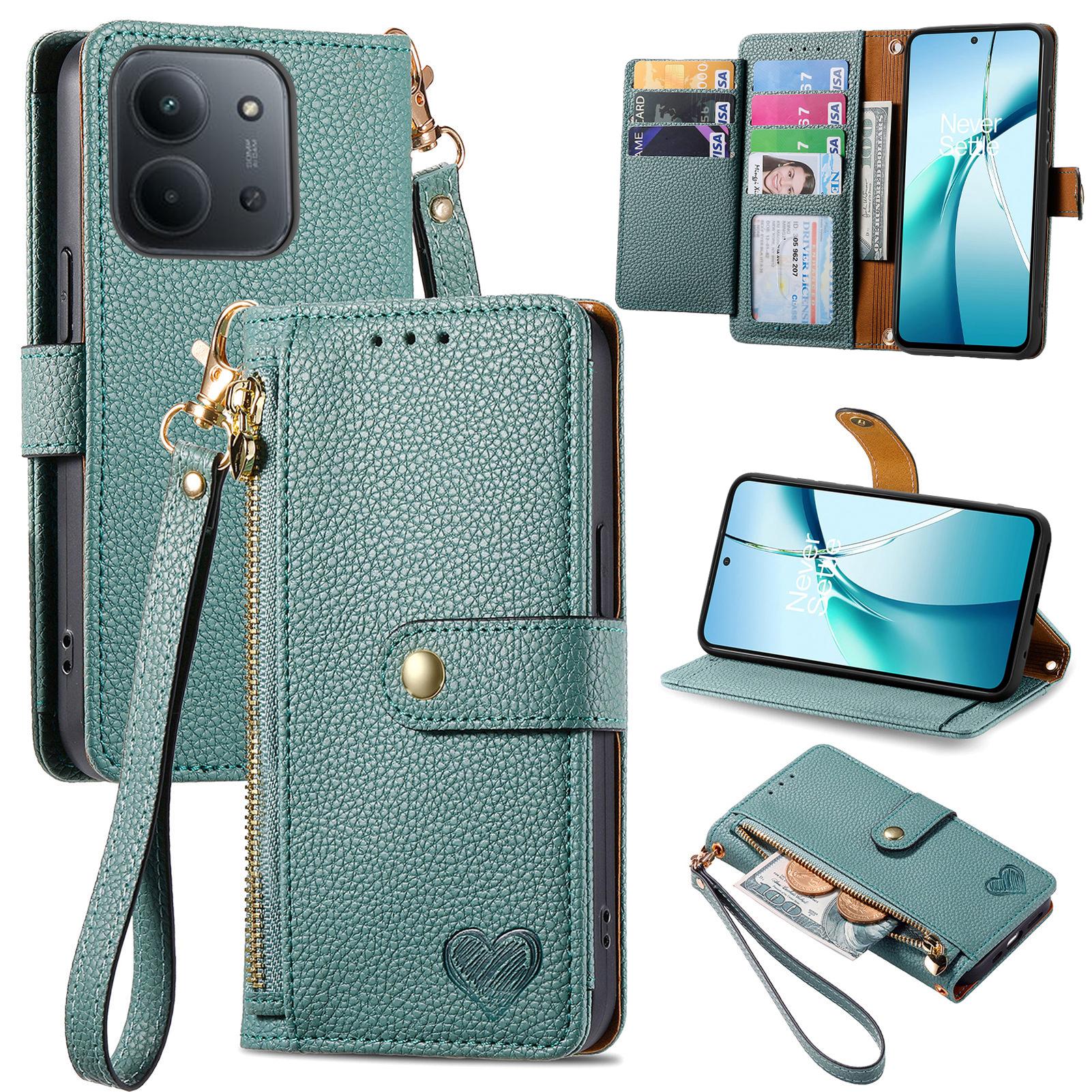 

Для Xiaomi Redmi 15C 4G (Глобальний) (171мм)/Poco C85 4G (171мм) Чохол з кишенею на блискавці з блокуванням RFID Шкіряний гаманець Чохол для телефону зі шнурком