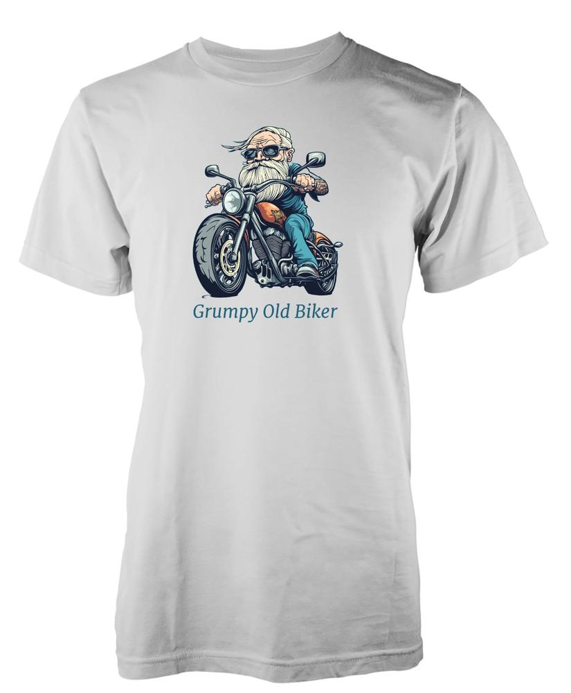 Bnwt Grumpy Tattooed Old Biker Motorbike Novelty Unique TShirt Adult Kids