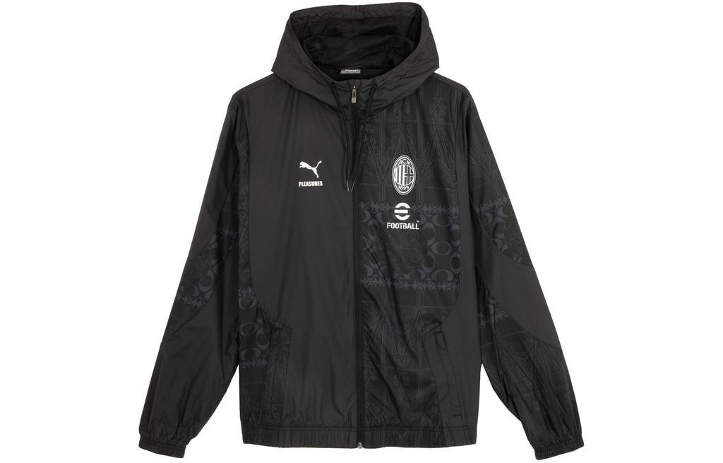 Puma x AC Milan x Pleasures Prematch Jacket 'Dark Version' Men's